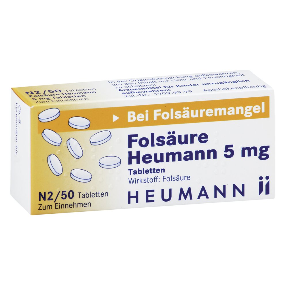 FOLSÄURE HEUMANN 5 mg Tabletten