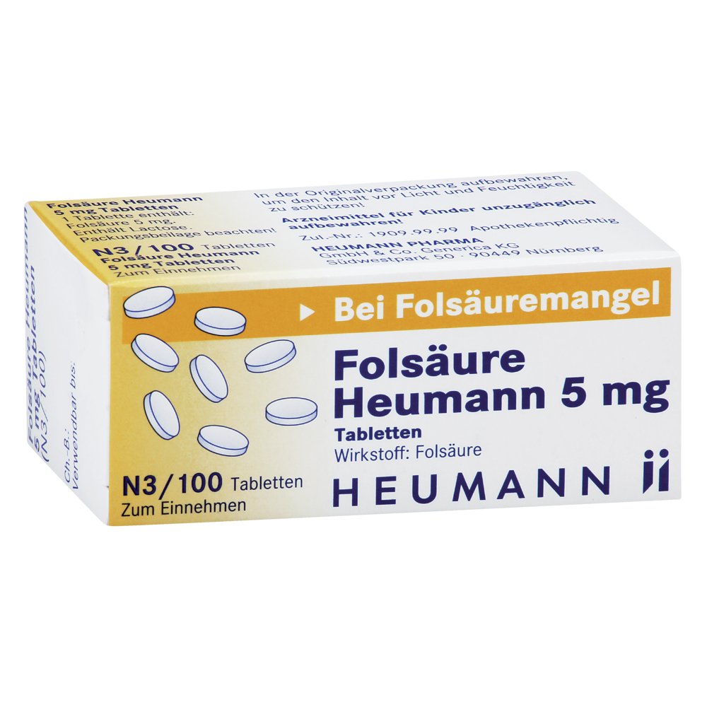 FOLSÄURE HEUMANN 5 mg Tabletten