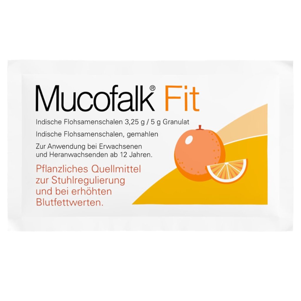 Mucofalk Fit, mit Orangengeschmack, 20 St, Flohsamenschalen
