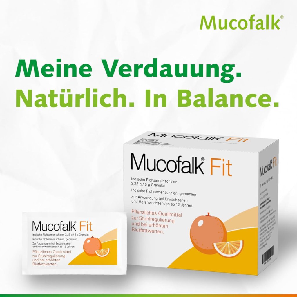 Mucofalk Fit, mit Orangengeschmack, 20 St, Flohsamenschalen
