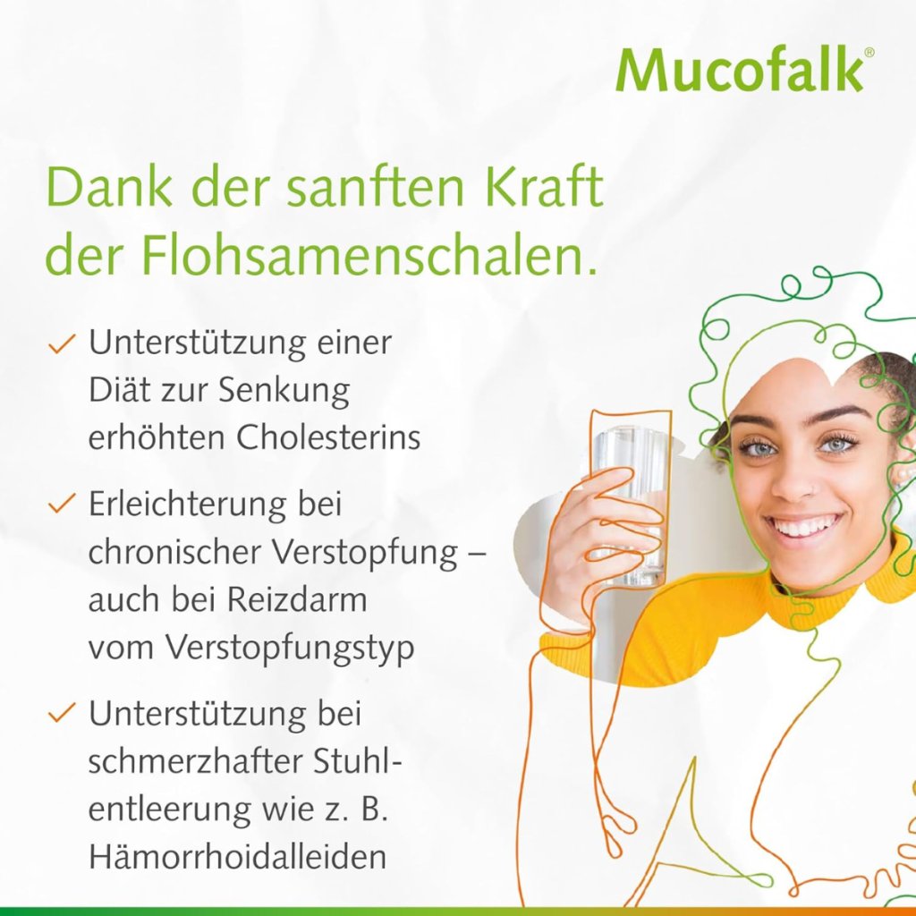 Mucofalk Fit, mit Orangengeschmack, 100 St, Flohsamenschalen