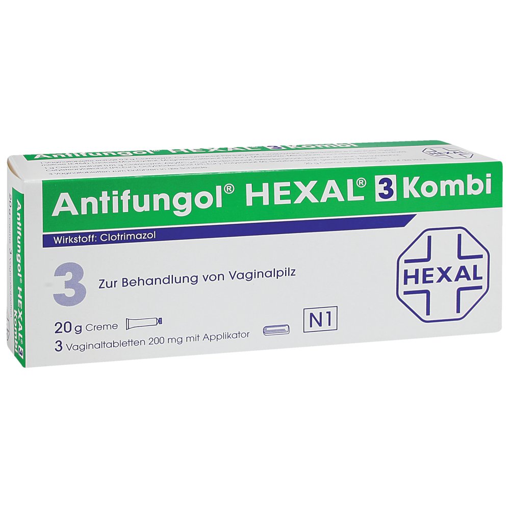 ANTIFUNGOL HEXAL 3 Kombi 3 Vag.Tbl.+20g Cr.