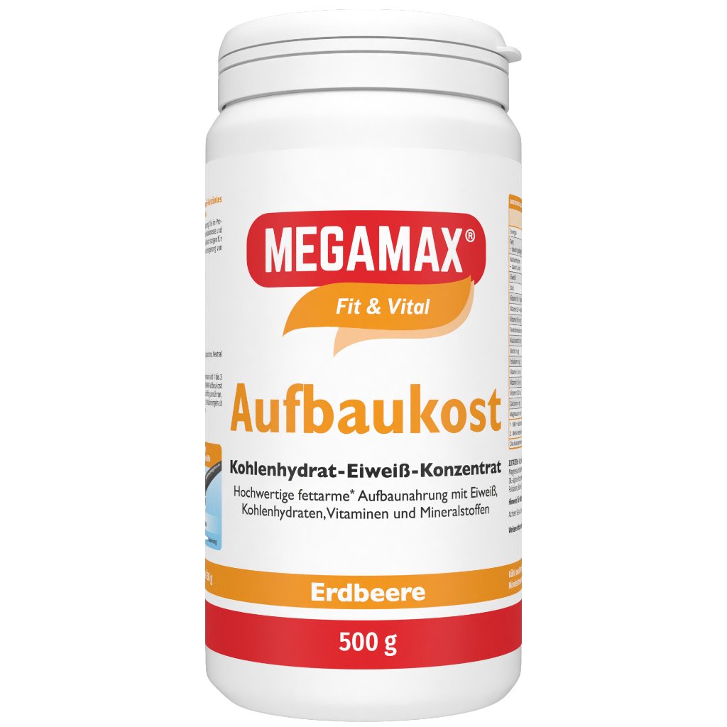 MEGAMAX Aufbaukost Erdbeere Pulver