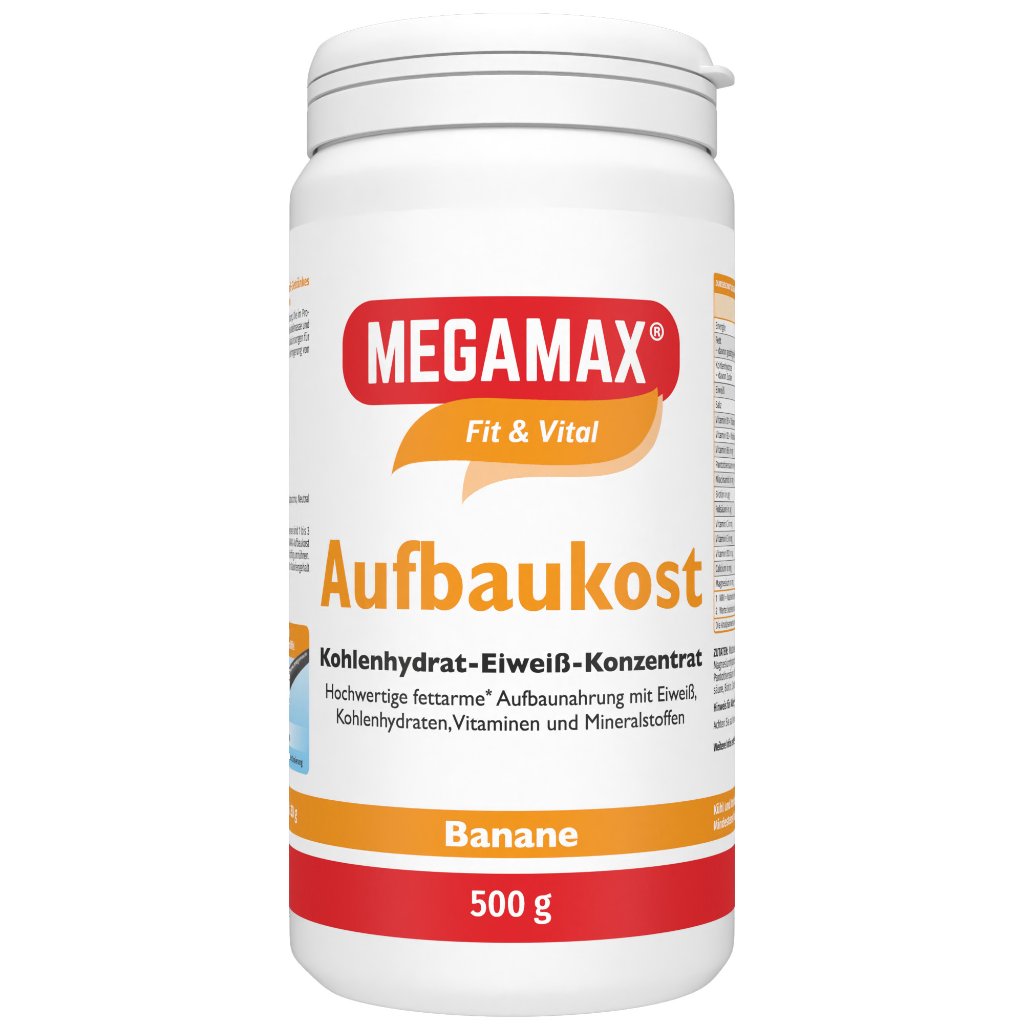 MEGAMAX Aufbaukost Banane Pulver