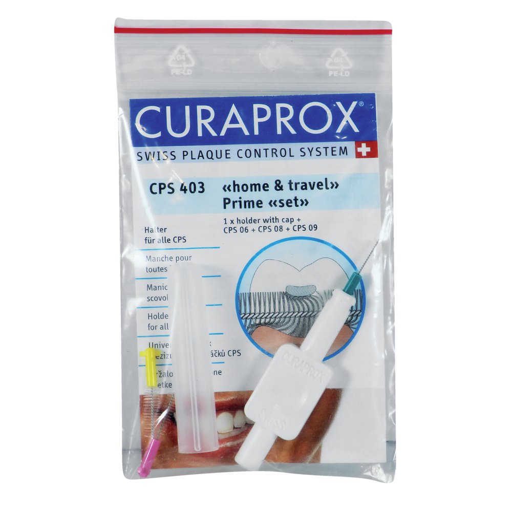 CURAPROX CPS 403 prime Home+Travel Set 1Halt.+3Bü.