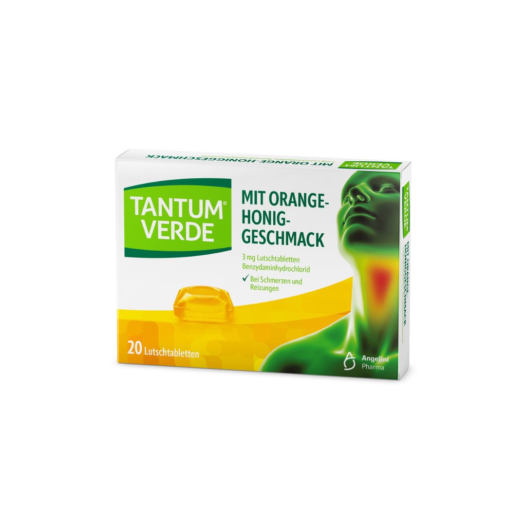 TANTUM VERDE® mit Orange-Honiggeschmack 3 mg Lutschtabletten