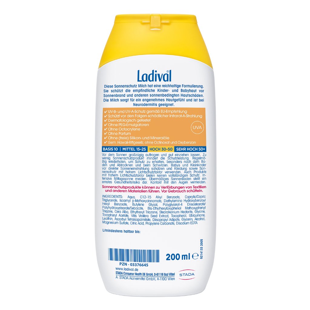 LADIVAL Kinder Sonnenmilch LSF 30