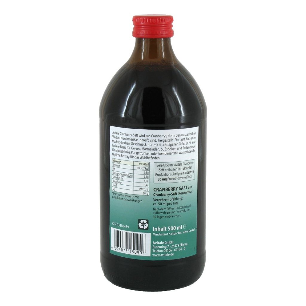 CRANBERRY SAFT 100% Frucht