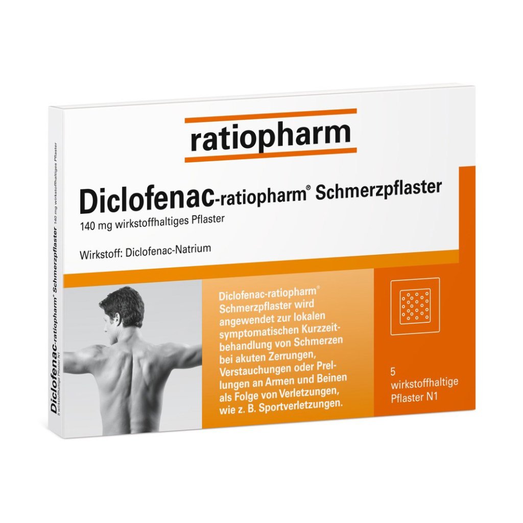 DICLOFENAC-ratiopharm Schmerzpflaster
