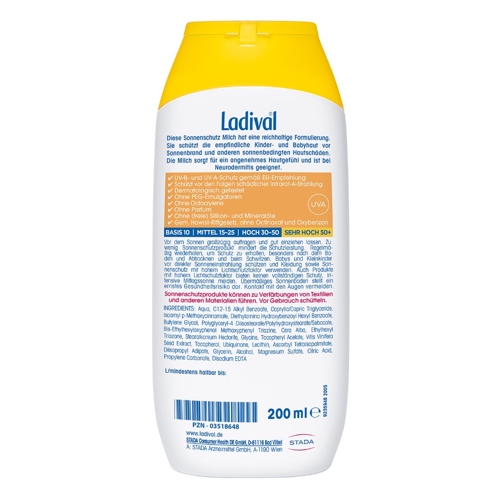 LADIVAL Kinder Sonnenmilch LSF 50+