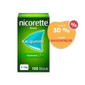 nicorette® Kaugummi freshmint mit 2 mg Nikotin zur Raucherentwöhnung