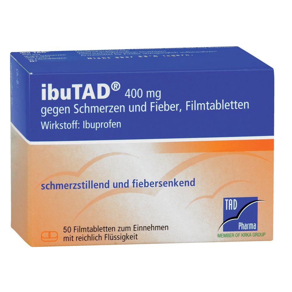 IBUTAD 400 mg gegen Schmerzen und Fieber Filmtabl.