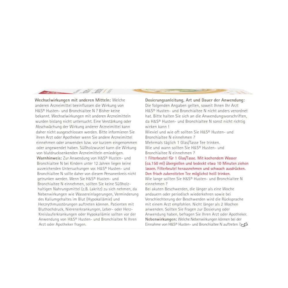 H&S Husten- und Bronchialtee N