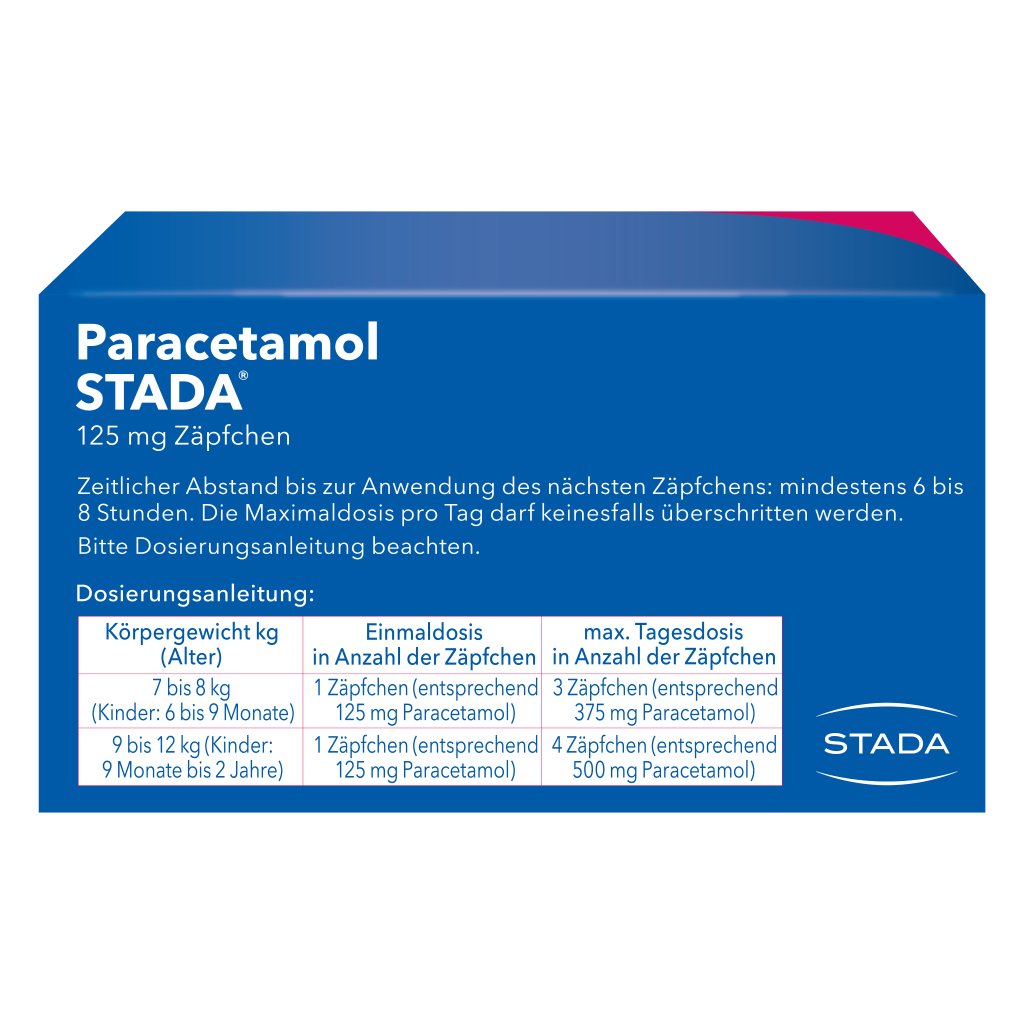 PARACETAMOL STADA 125 mg Zäpfchen