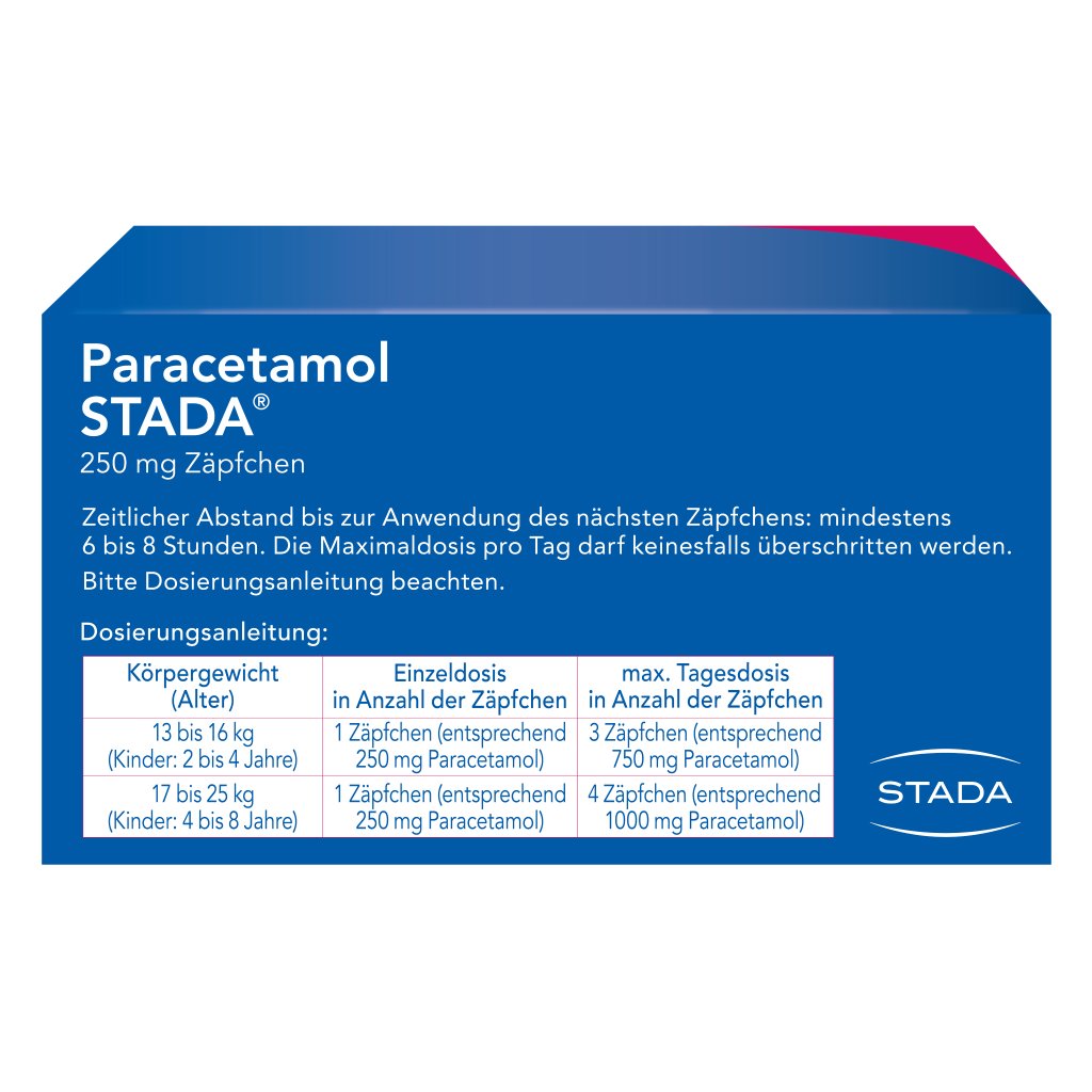 PARACETAMOL STADA 250 mg Zäpfchen