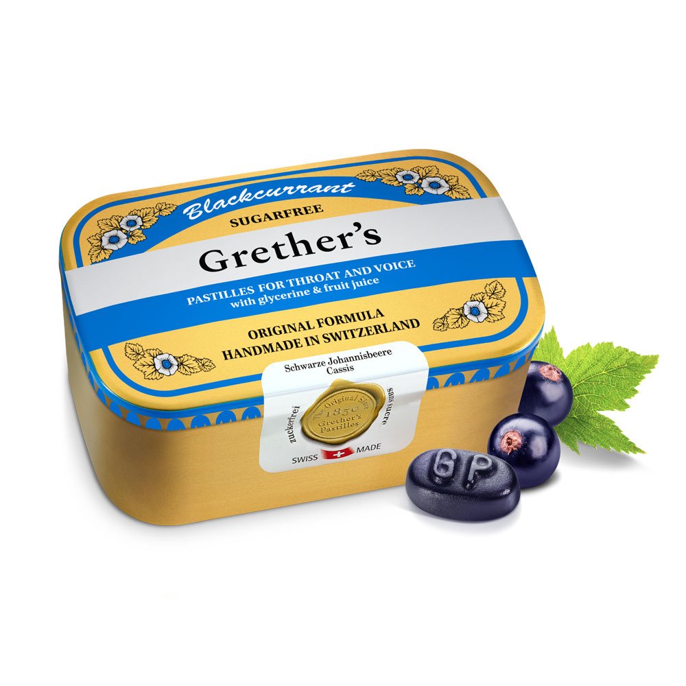 Grether's Pastilles Blackcurrant, zuckerfrei 440 g Dose