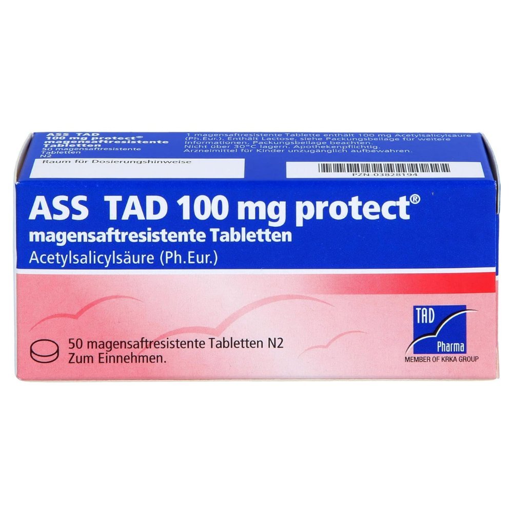 ASS TAD 100 mg protect magensaftres.Filmtabletten