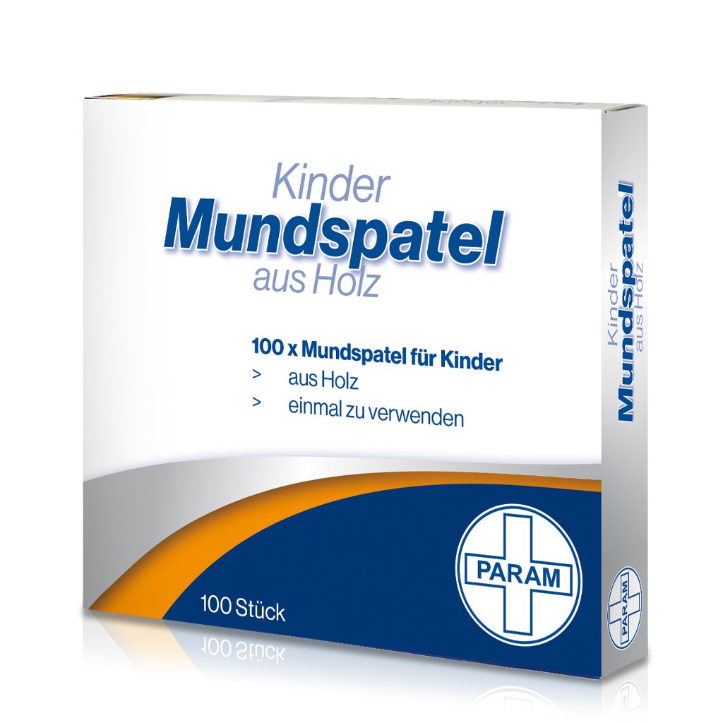 PARAM Holzmundspatel für Kinder, Splitterfrei, 113 x 10 x 2 mm, 100 Stück