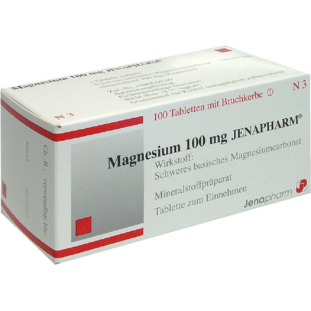 MAGNESIUM 100 mg Jenapharm Tabletten