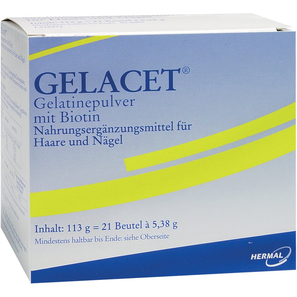 GELACET Gelatinepulver mit Biotin im Beutel