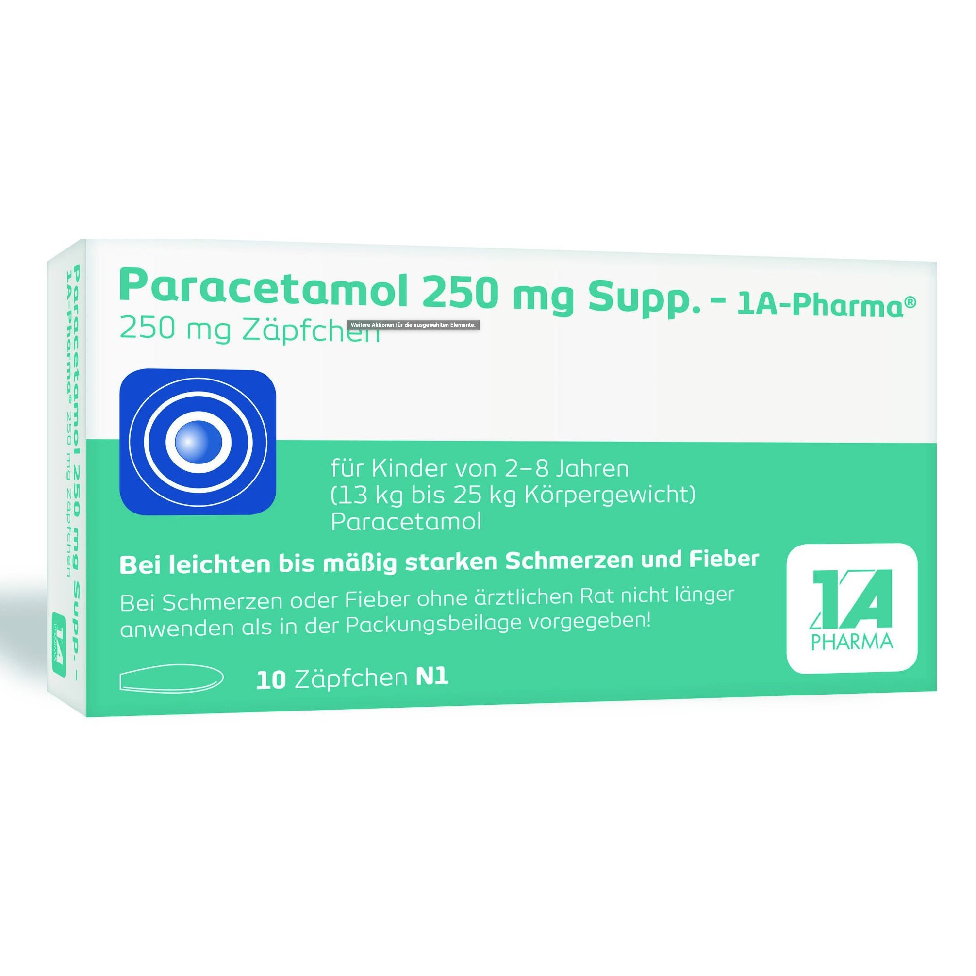 PARACETAMOL 250 mg-1A Pharma Suppositorien