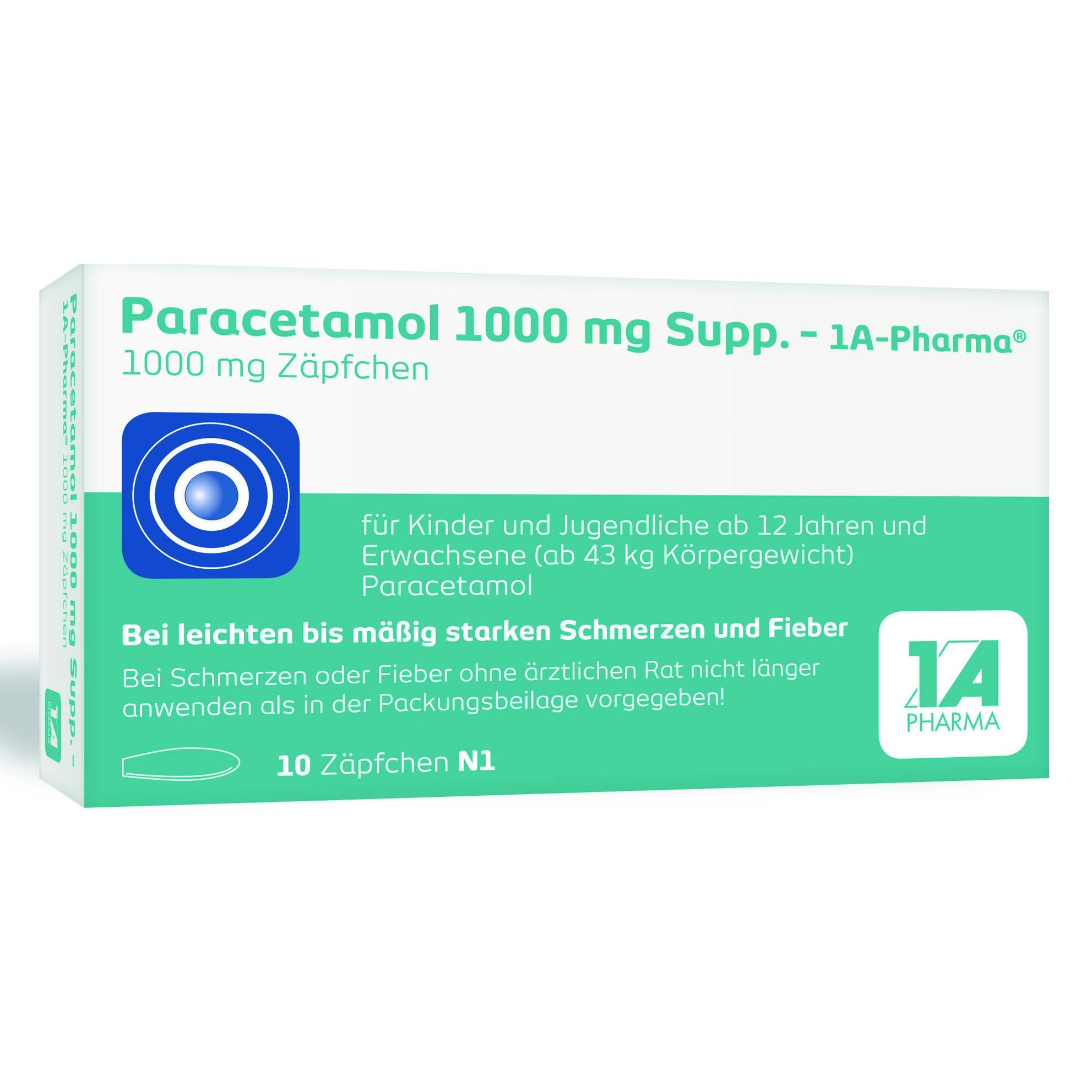 PARACETAMOL 1.000 mg-1A Pharma Suppositorien