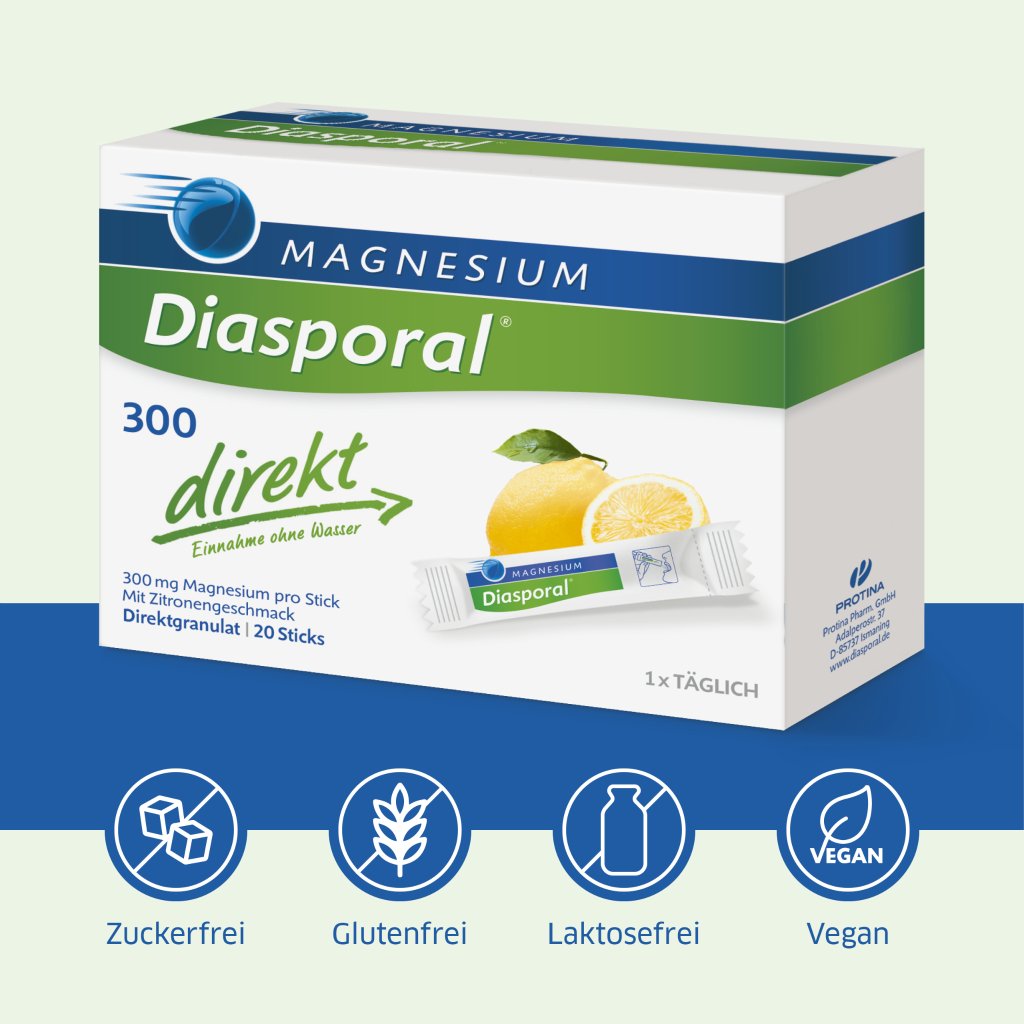 Magnesium-Diasporal® 300 direkt Direktgranulat, 20 Sticks