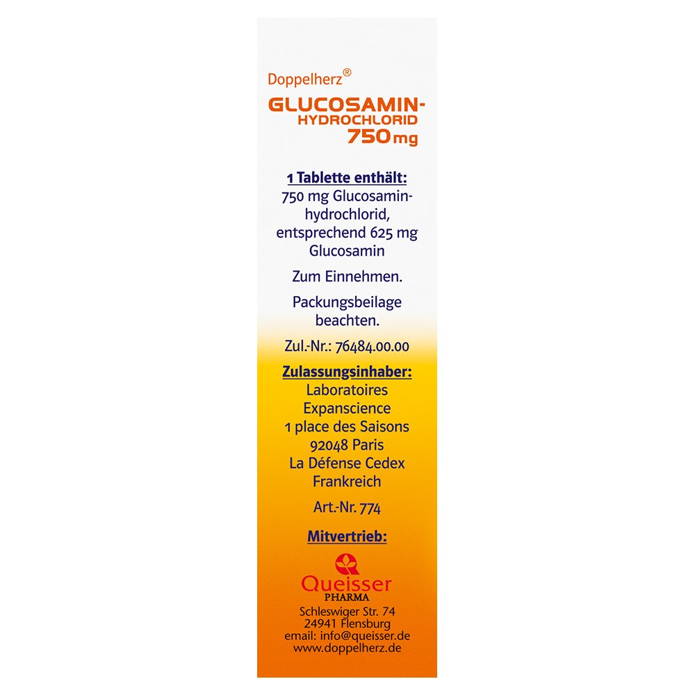 Doppelherz system 
Glucosamin - Hydrochlorid 750mg