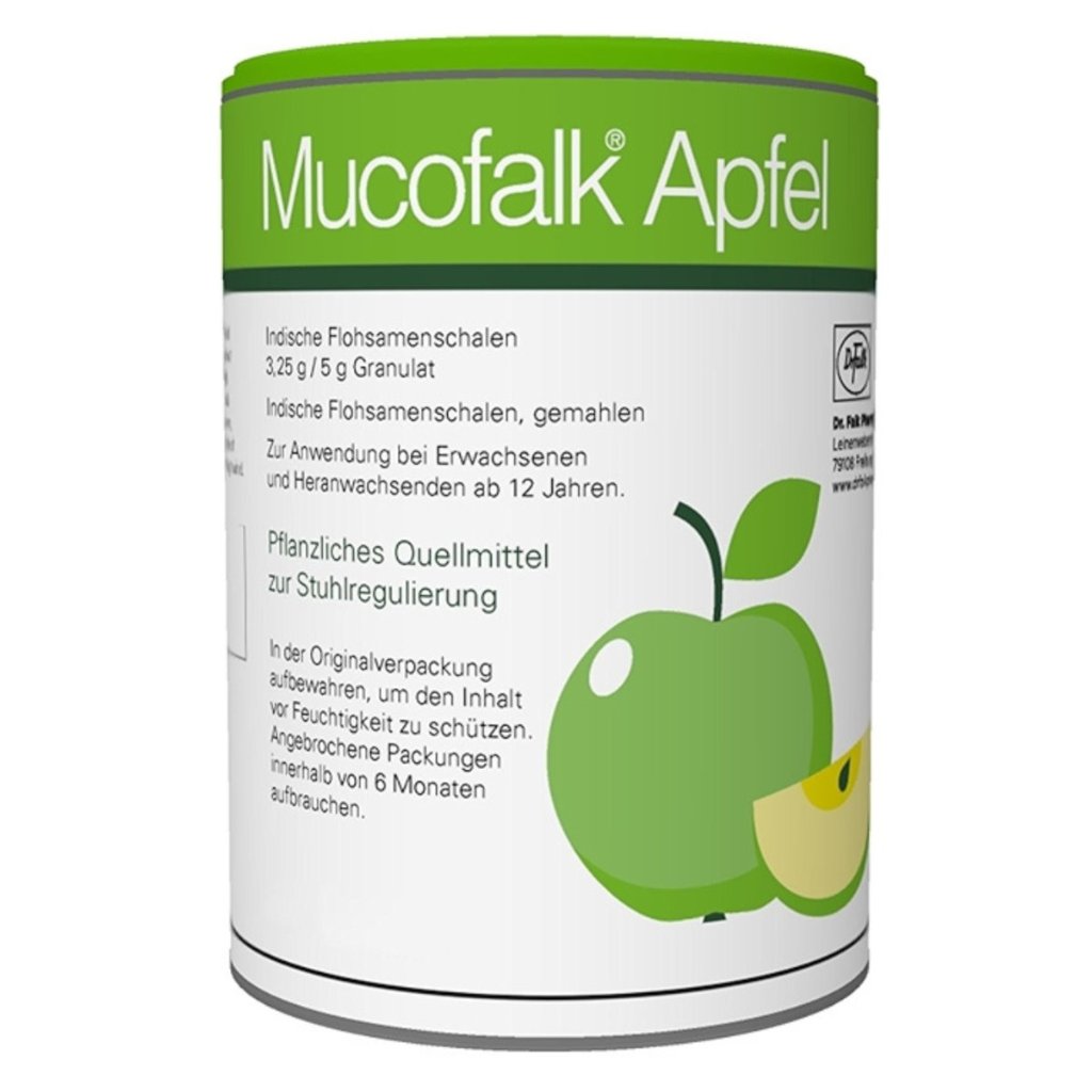 Mucofalk Apfel, Granulat in der Dose, 150 g, Flohsamenschalen