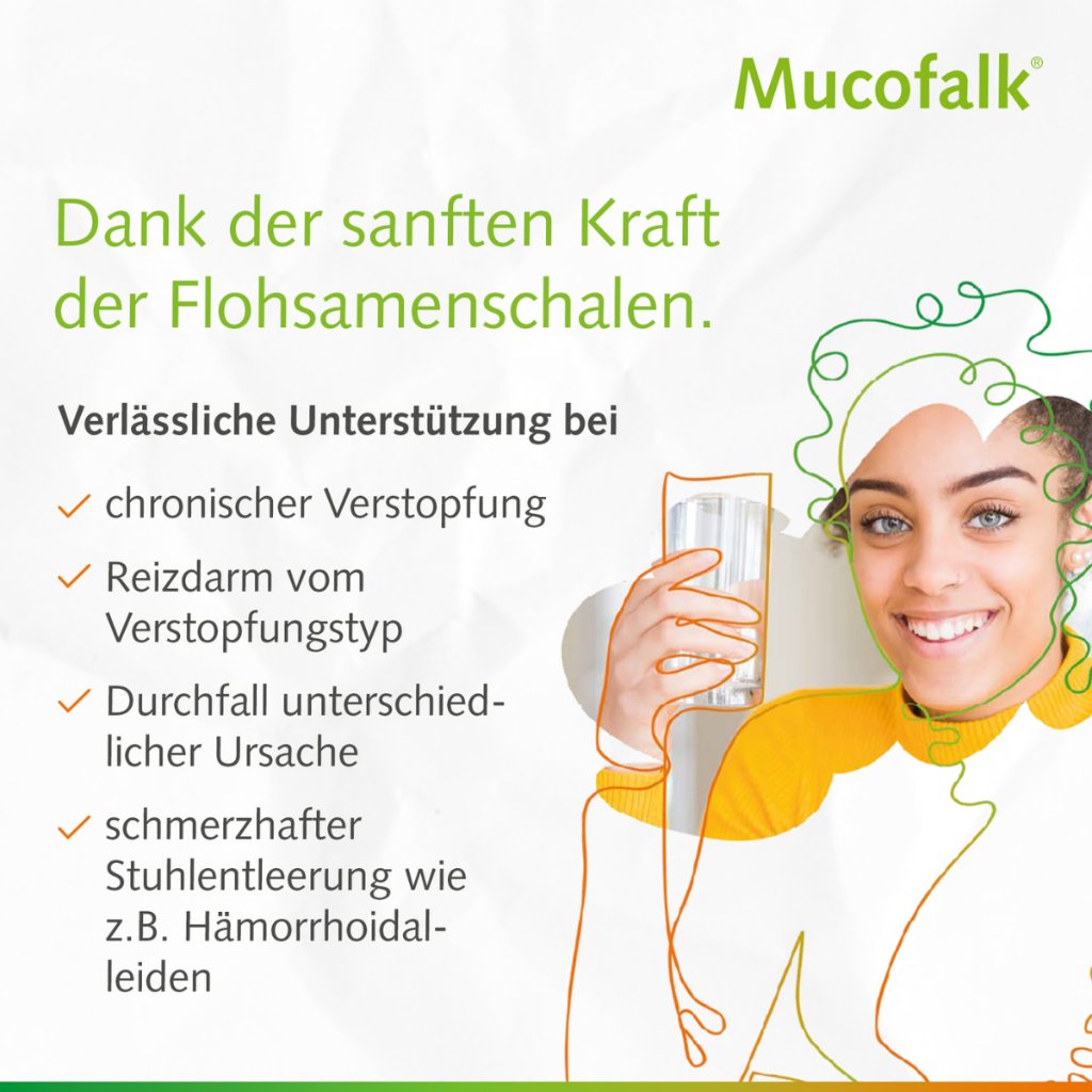 Mucofalk Apfel, Granulat in der Dose, 150 g, Flohsamenschalen
