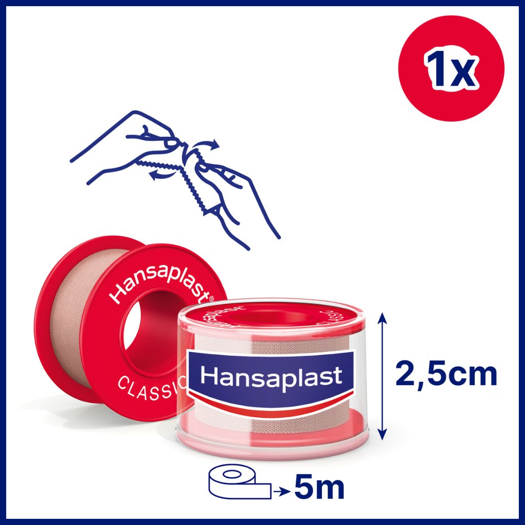 HANSAPLAST Fixierpfl.Classic 2,5 cmx5 m