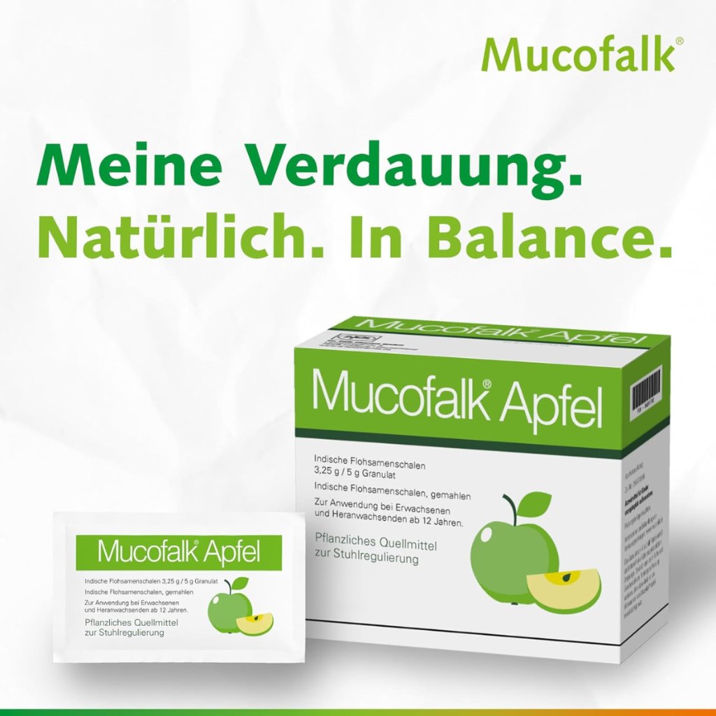 Mucofalk Apfel, praktische Portionsbeutel, 100 St, Flohsamenschalen