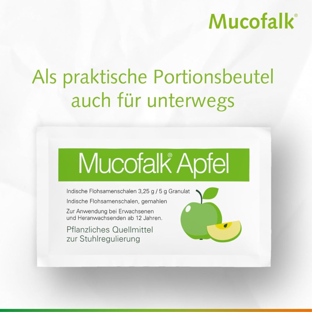 Mucofalk Apfel, praktische Portionsbeutel, 100 St, Flohsamenschalen