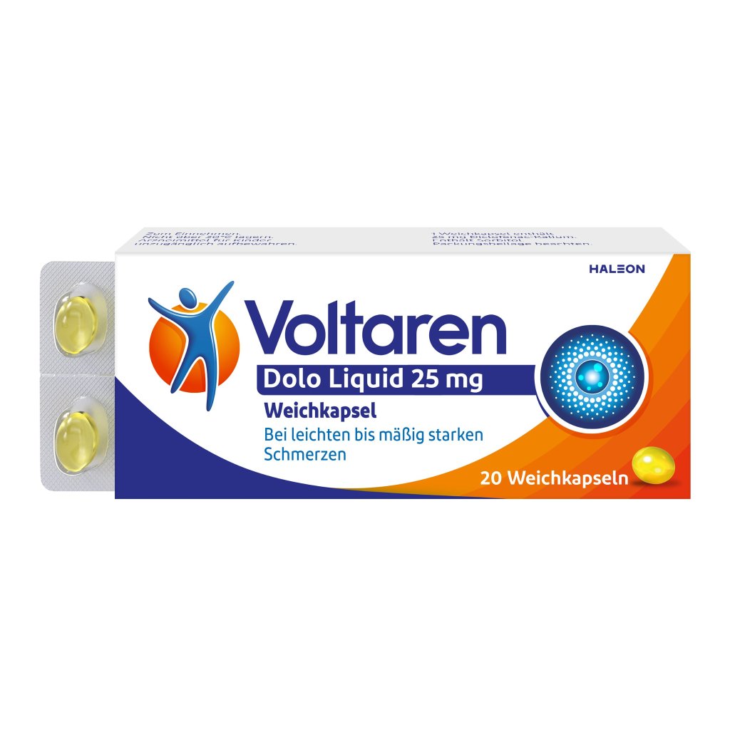 Voltaren Dolo Liquid 25 mg Weichkapseln, gegen Rückenschmerzen 10 St.