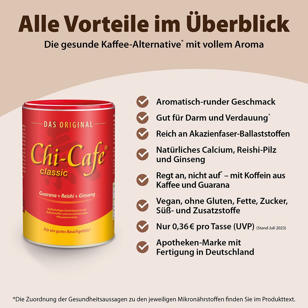 Chi-Cafe classic aromatischer Wellness Kaffee Guarana
