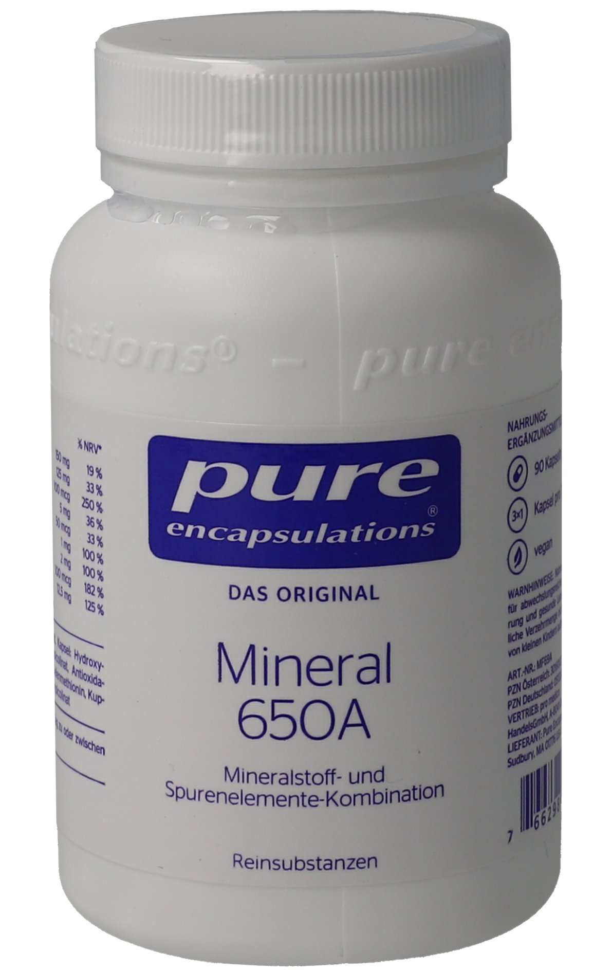 PURE ENCAPSULATIONS Mineral 650A Kapseln