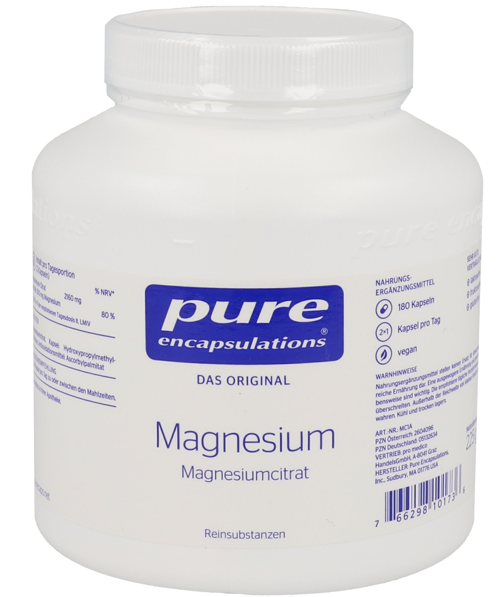 PURE ENCAPSULATIONS Magnesium Magn.Citrat Kapseln