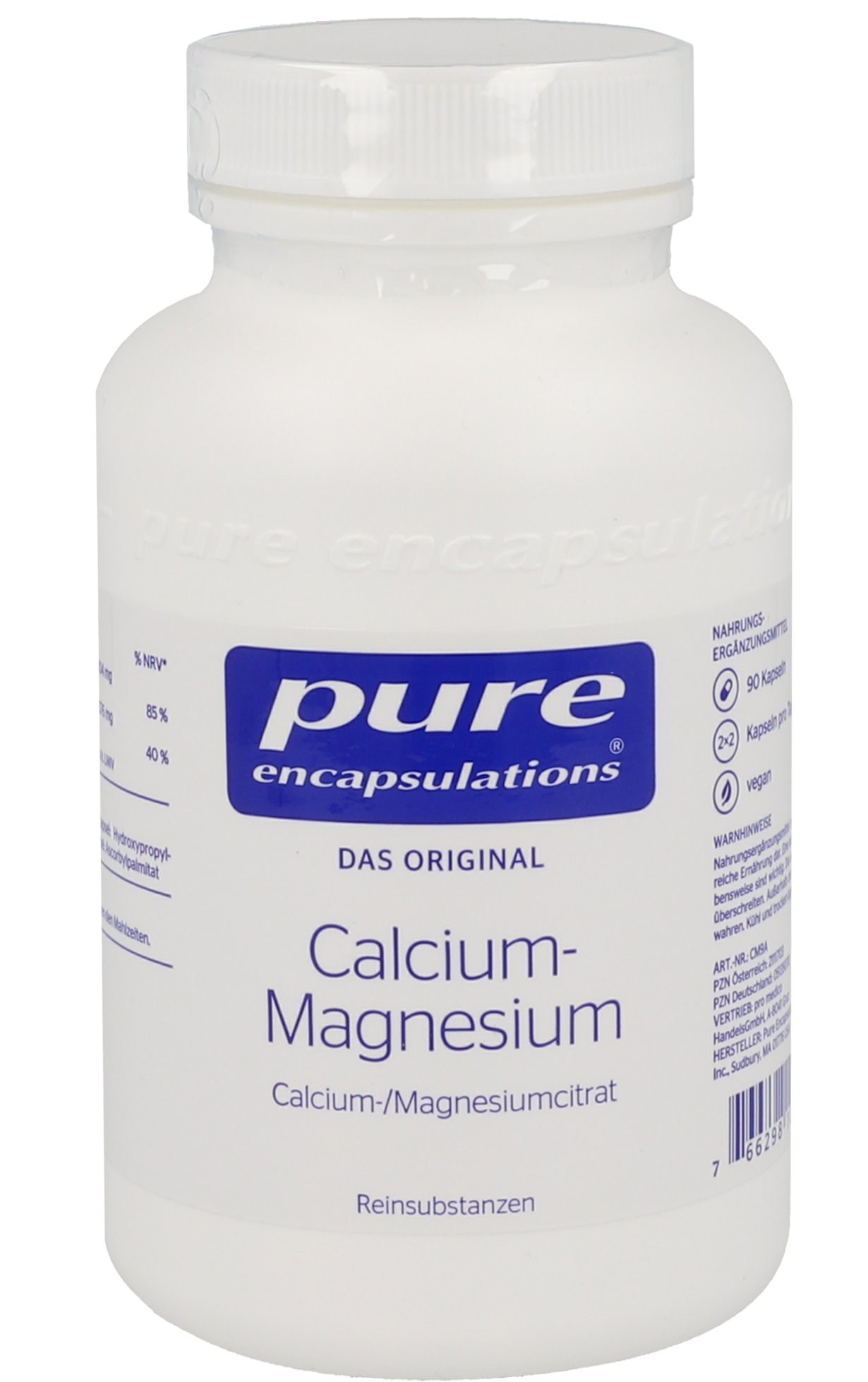 PURE ENCAPSULATIONS Calcium Magnesium Citrat Kaps.