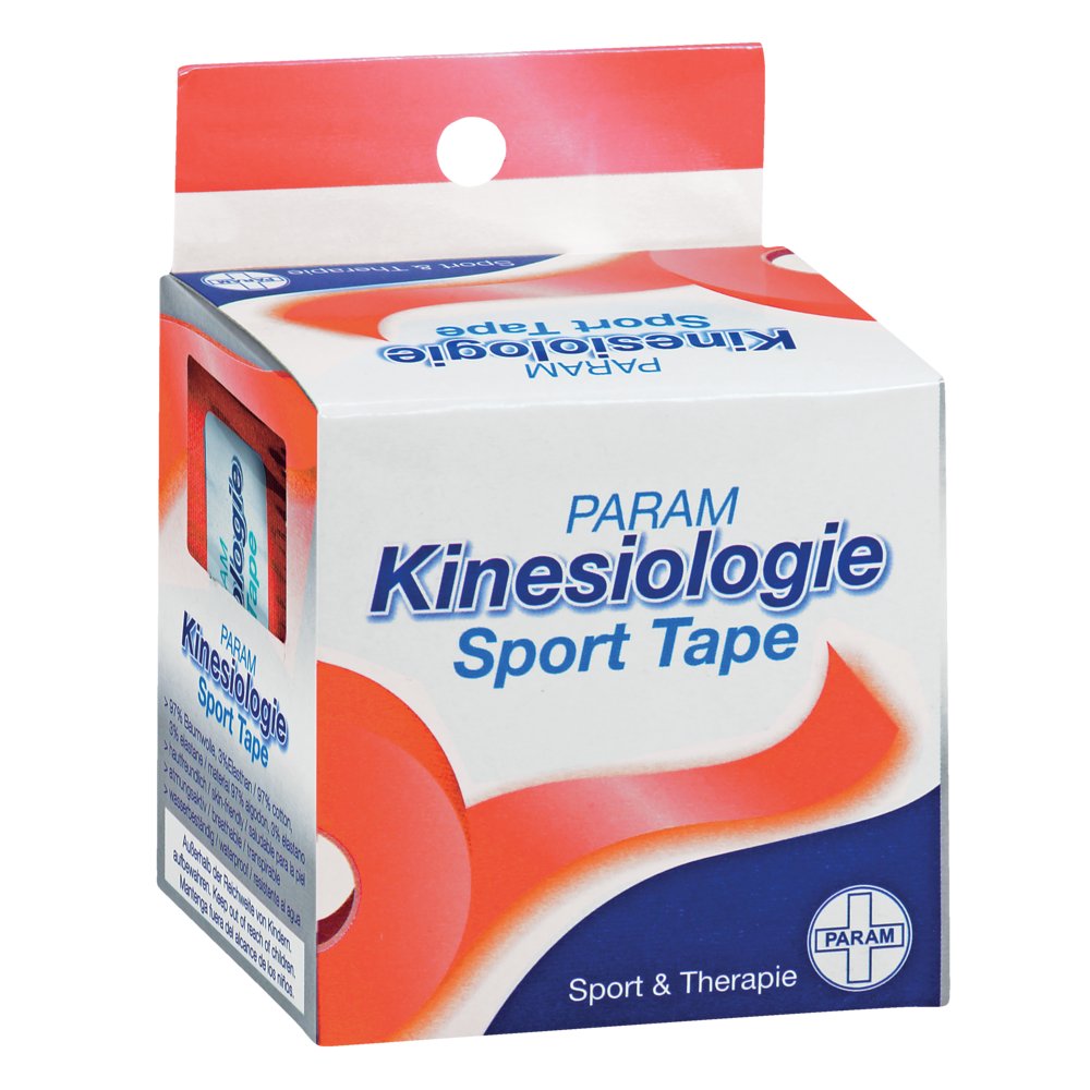 PARAM Kinesiologie Sport Tape, 5 cm x 5 m, rot