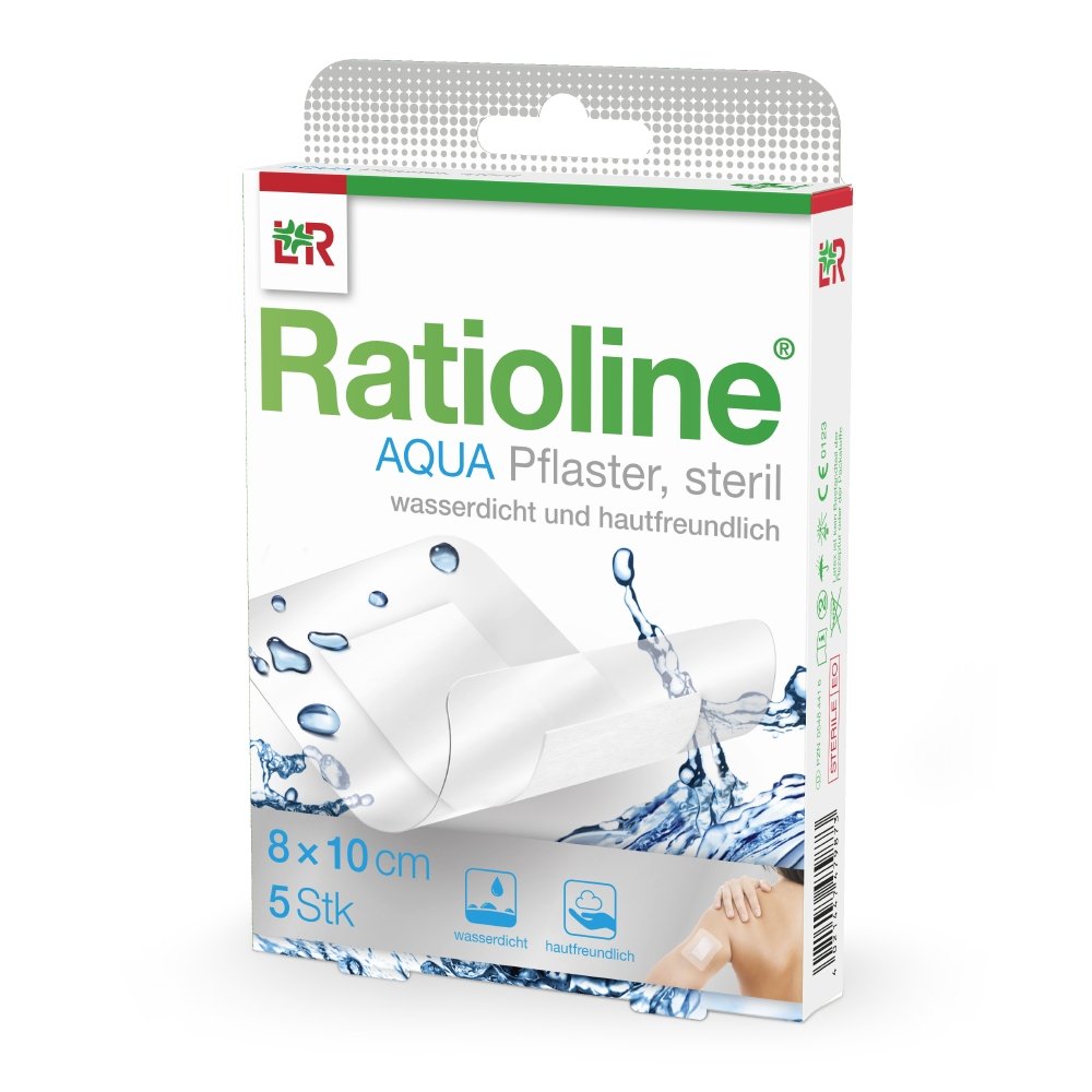 Ratioline AQUA Pflaster, steril 8x10cm