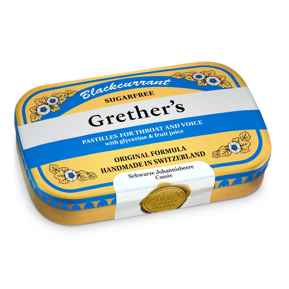 Grether's Pastilles Blackcurrant, zuckerfrei 60 g Dose