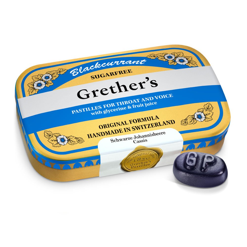 Grether's Pastilles Blackcurrant, zuckerfrei 60 g Dose