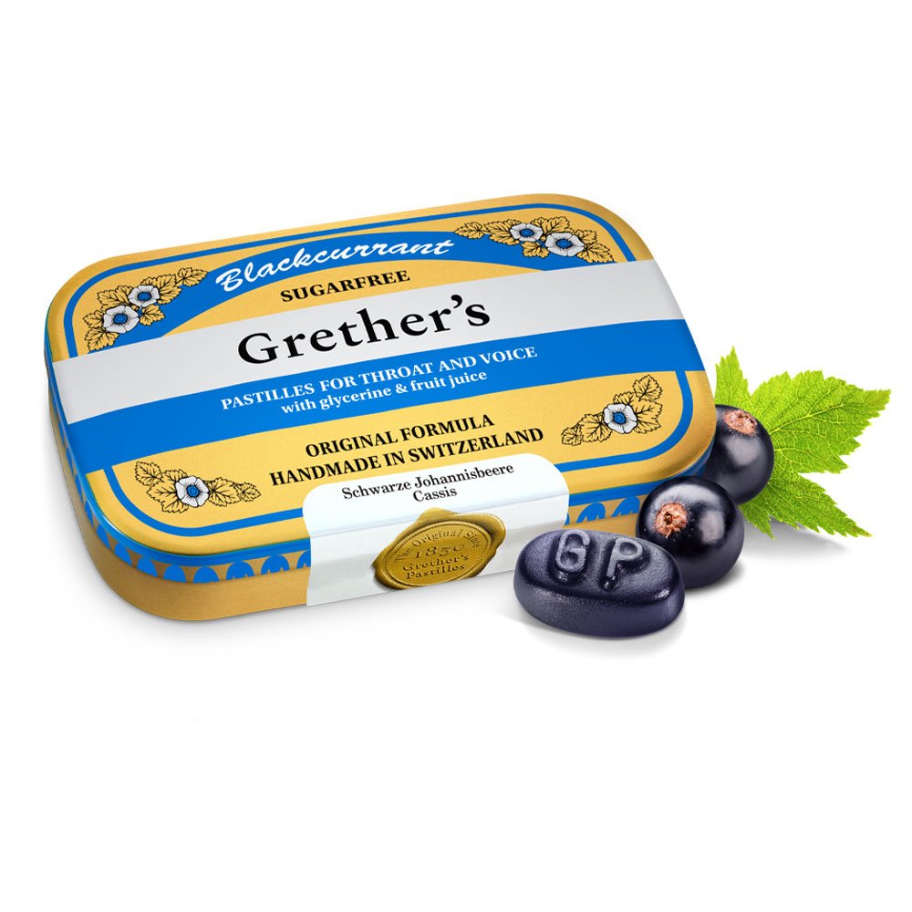 Grether's Pastilles Blackcurrant, zuckerfrei 60 g Dose