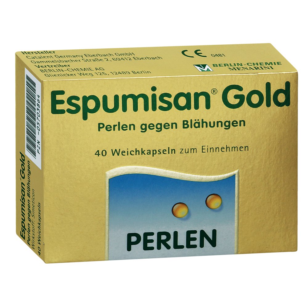 ESPUMISAN Gold Perlen gegen Blähungen
