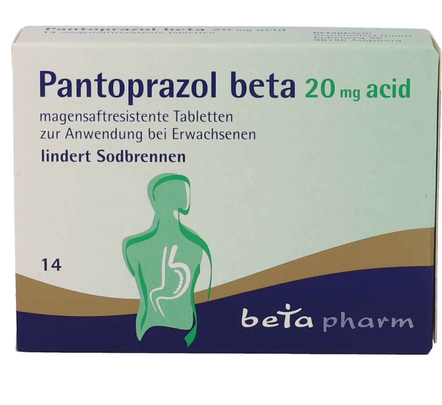 PANTOPRAZOL beta 20 mg acid magensaftres.Tabletten