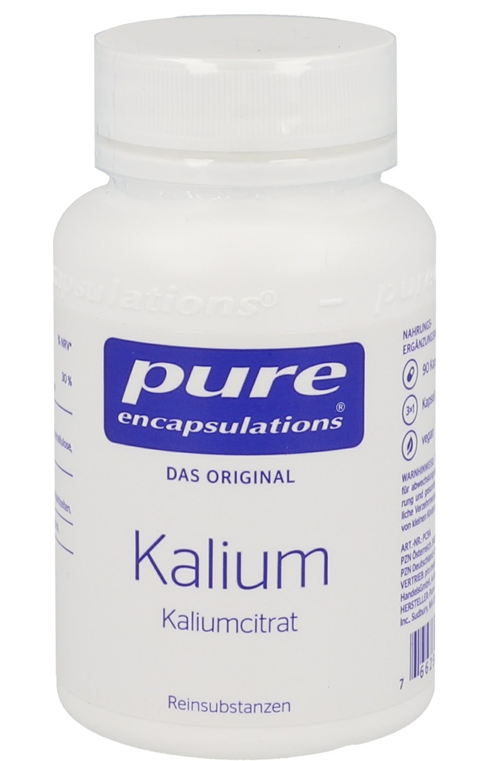 PURE ENCAPSULATIONS Kalium Kaliumcitrat Kapseln