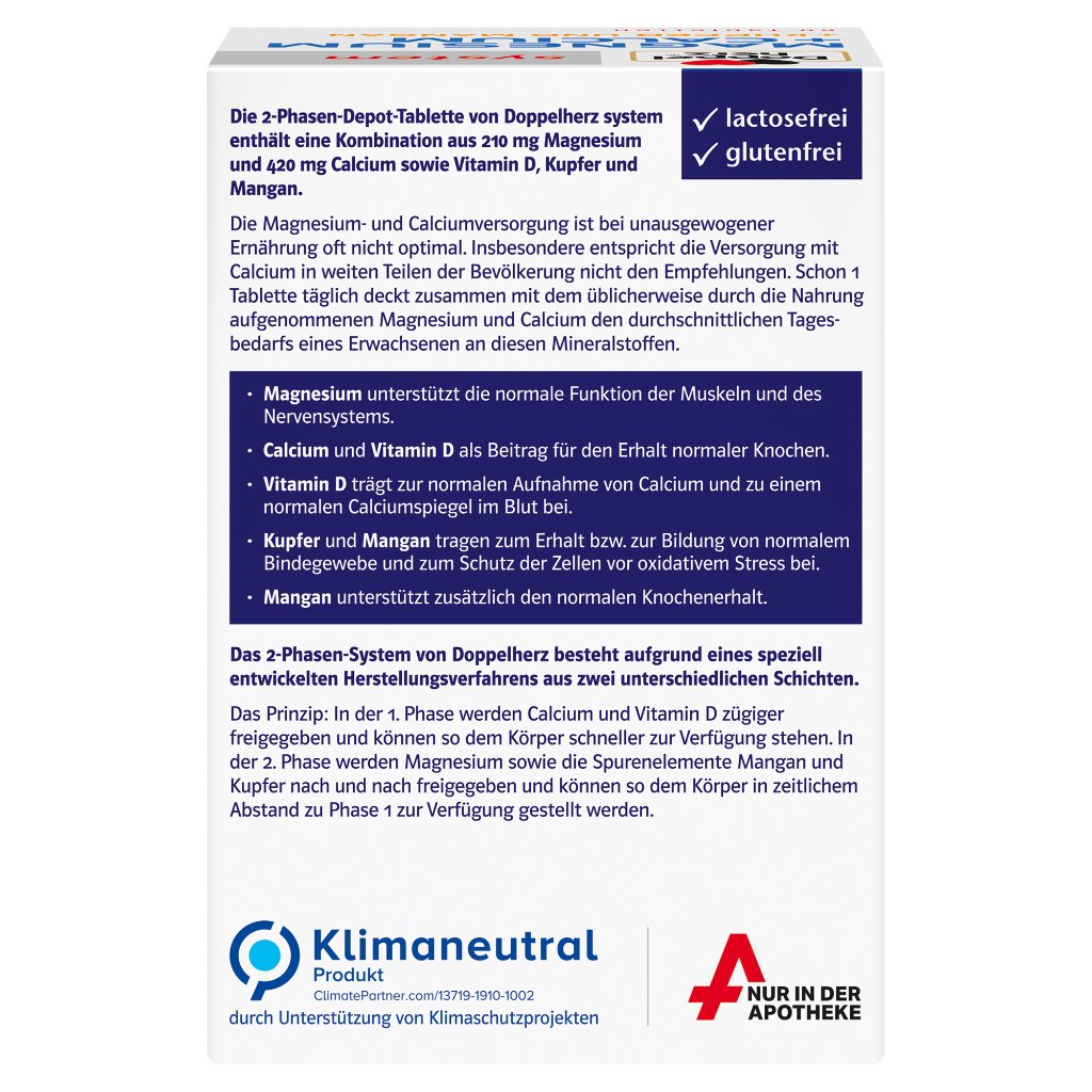 Doppelherz system Magnesium + Calcium + Kupfer und Mangan