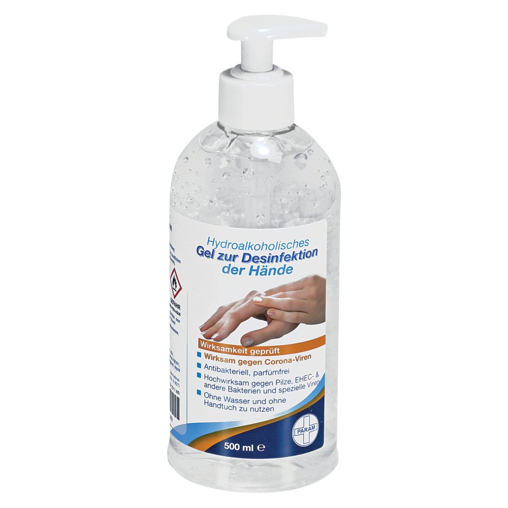 PARAM Hand-Desinfektionsgel (Spender), 500 ml
