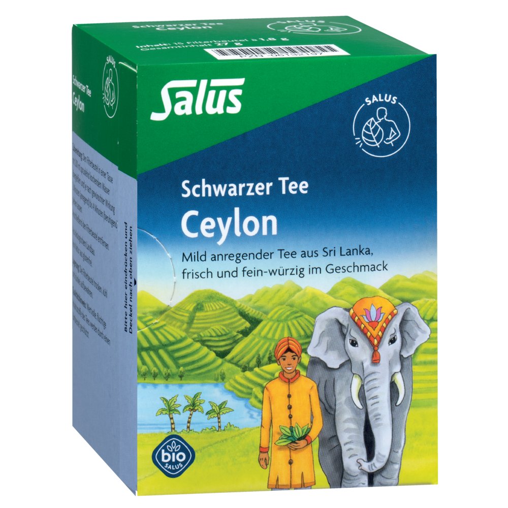 CEYLON schwarzer Tee Bio Salus Filterbeutel