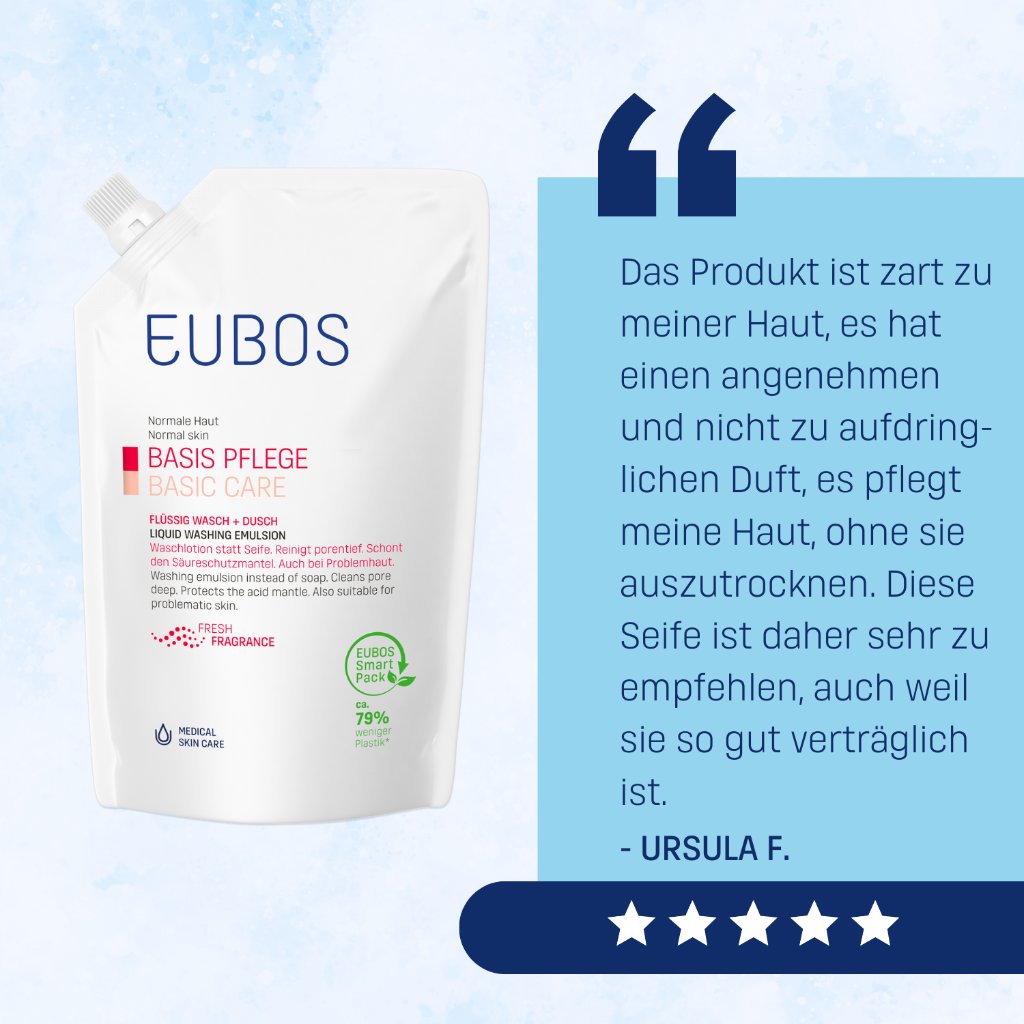 BASIS PFLEGE FLÜSSIG WASCH + DUSCH, ROT, NACHFÜLLBEUTEL